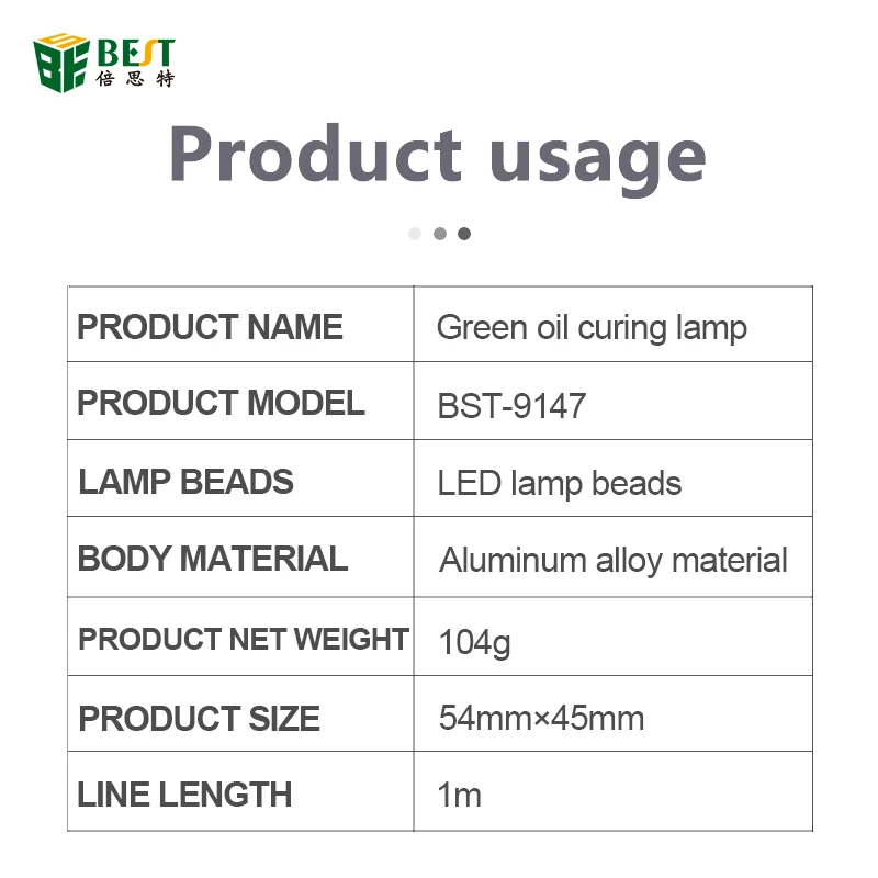 Lampa UV LED 3W alimentare USB pentru fixare vopsea / masca protectie lipire PCB BST-9147 - IoElectronice.ro [7]