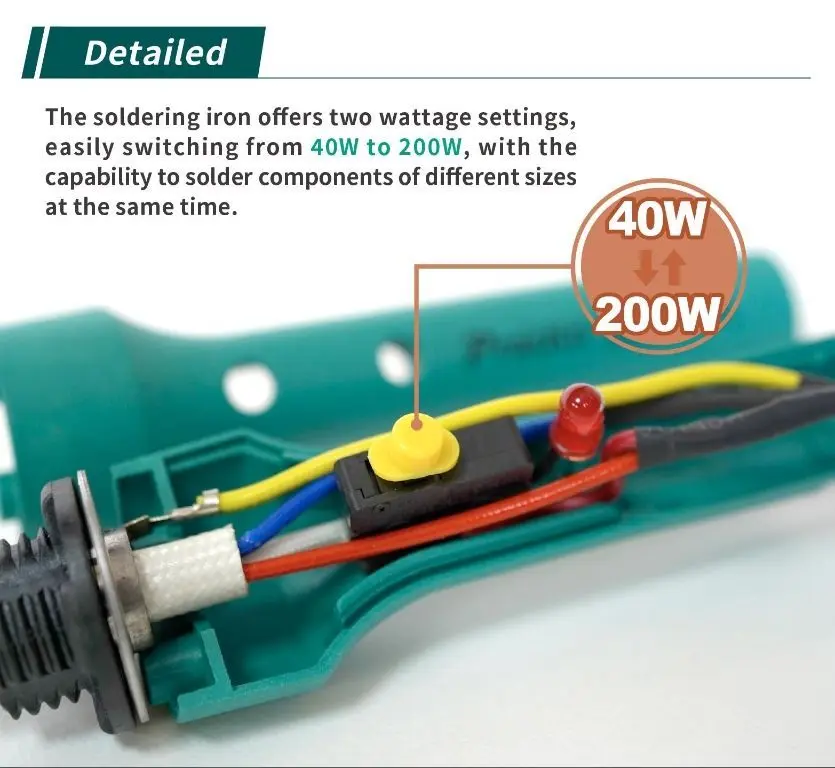 Letcon de lipit Pro`sKit SI-109B ceramic cu încălzire rapidă 40-200W 20cm – IoElectronice.ro [5]