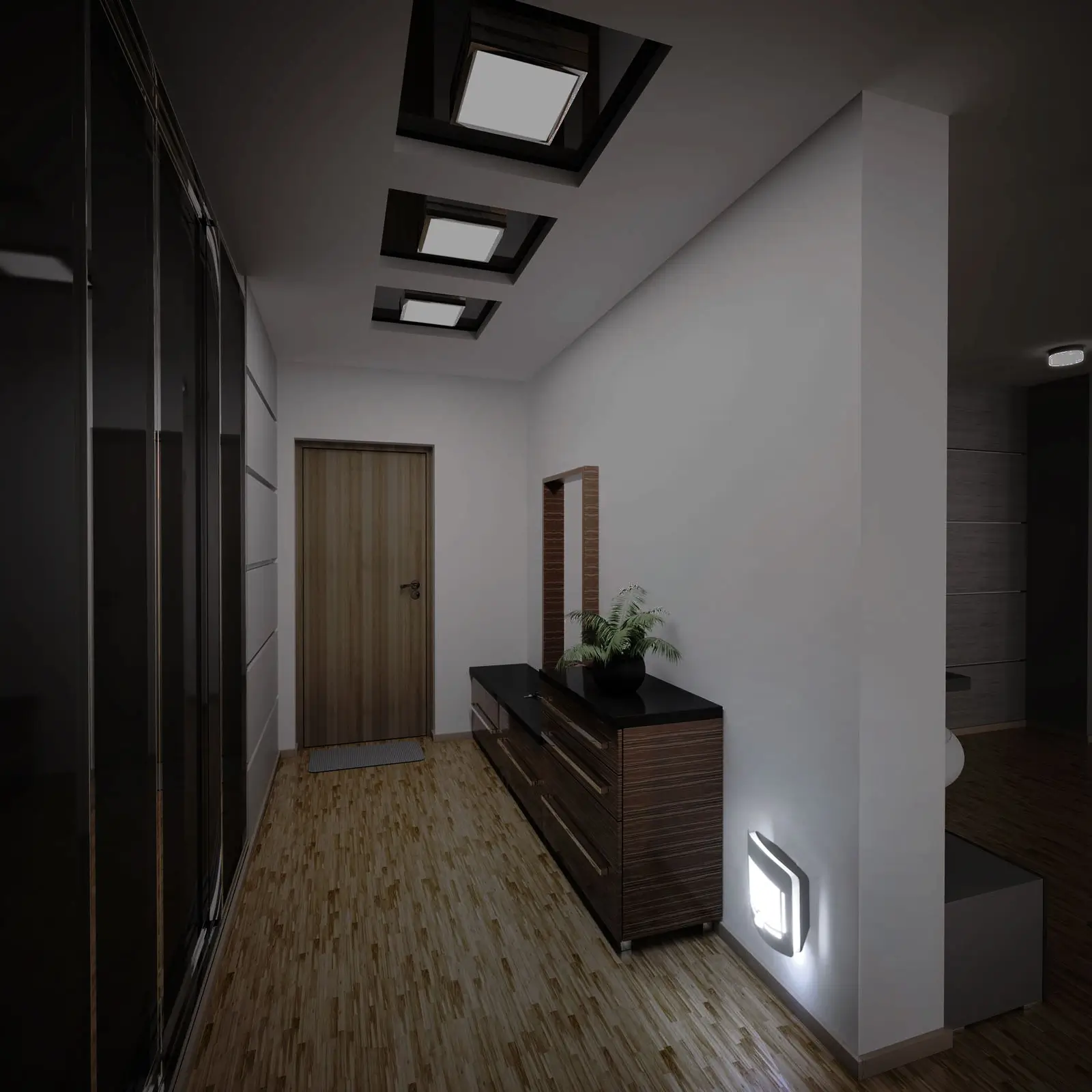 Lumina LED de veghe cu senzor de mișcare și lumină, design argintiu, eficiență energetică, ușor de instalat [2]