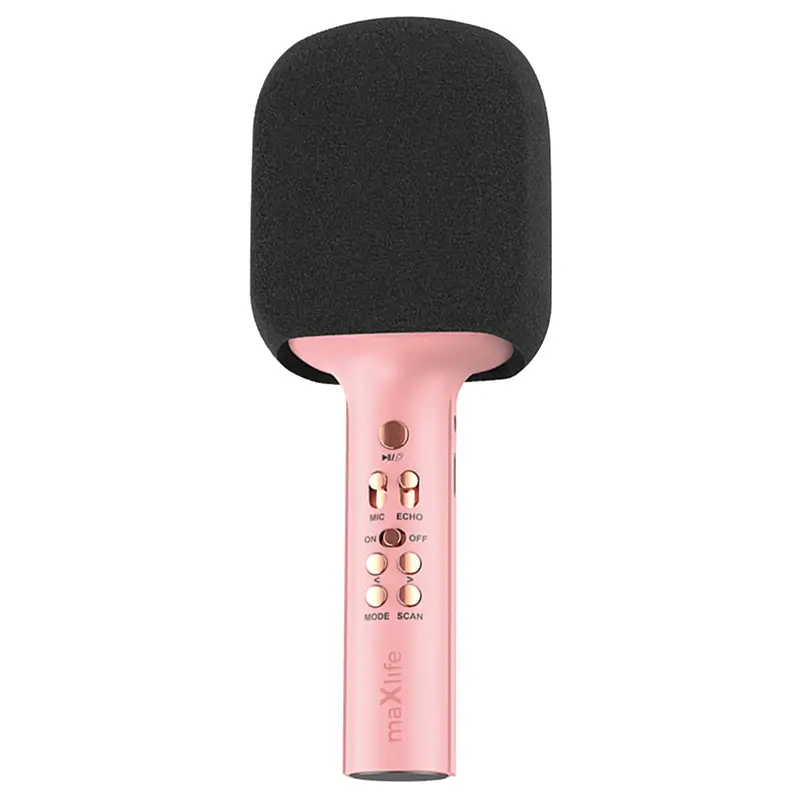 Audio-video - Microfon Karaoke Bluetooth cu difuzor incorporat roz maXlife MXBM-600 OEM0200494 - IoElectronice.ro