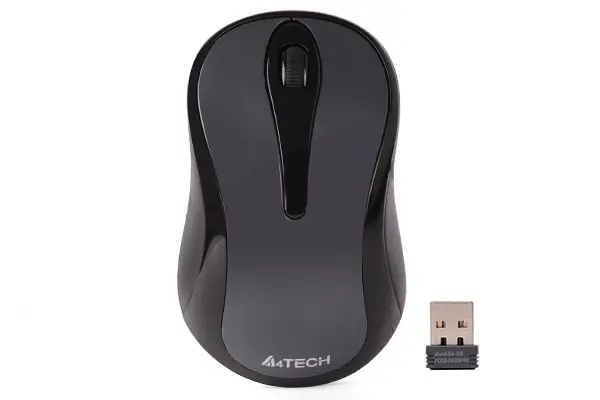 Mouse wireless A4tech G3-280A-GG, optic 1000dpi, butoane și scroll 3/1, gri, pentru PC și laptop [1]