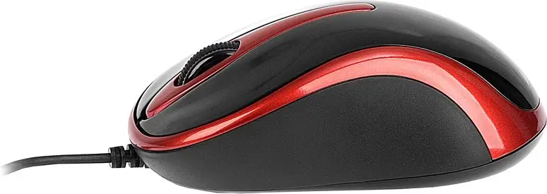 Mouse A4tech N-350-2 cu fir USB optic 1000dpi butoane/scroll 3/1 negru/rosu [3]