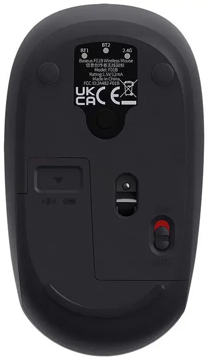Mouse Baseus B01055503833-00 wireless 2.4GHz și Bluetooth optic 800/1200/1600dpi butoane/scroll 3/1 gri [4]
