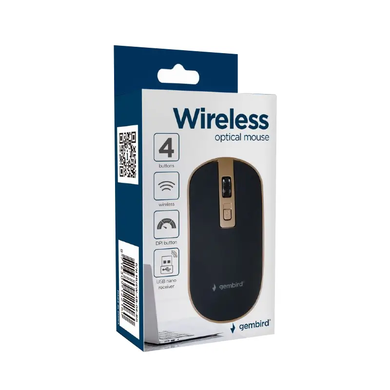 Mouse wireless 1600DPI USB GEMBIRD MUSW4B06BG – IoElectronice.ro [3]