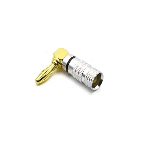 Mufe - Mufă banana 90 grade 4mm metal cu șurub BANANA90/M-B