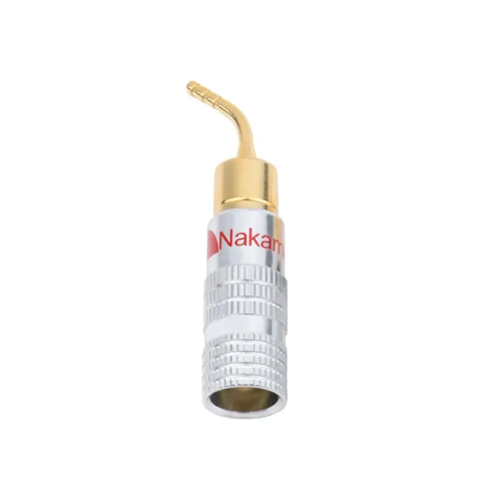 Mufe banana - Mufa banana la 90 grade tata inel rosu 2mm metal cu surub