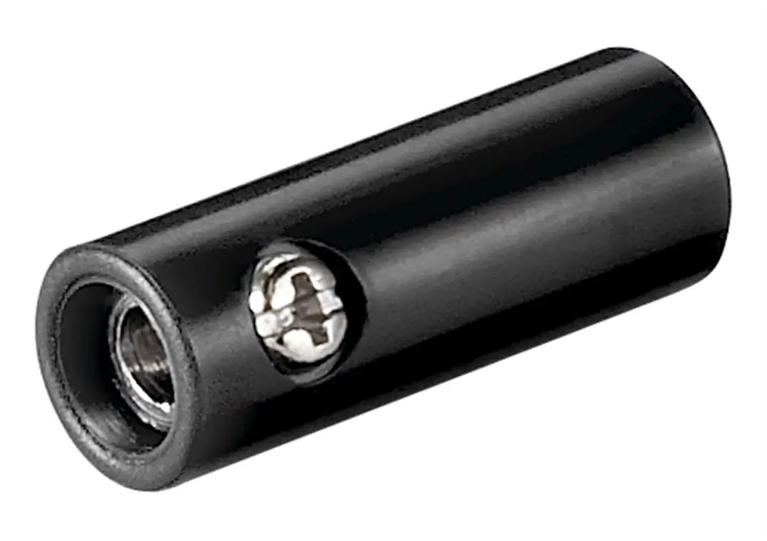 Conectica - Mufa banana mama 4mm din plastic negru Goobay 11378