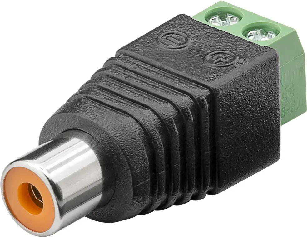 Mufe RCA - Mufa RCA mama rapidă prindere cu șurub tip regletă Goobay 76741