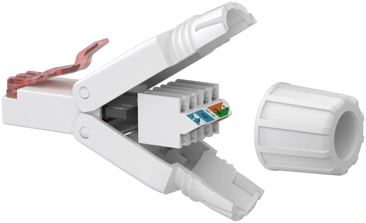 Mufa rețea RJ45 8P8C UTP Cat6 Goobay 65942, conectare fără scule, AWG22-24, standard 250MHz. [1]