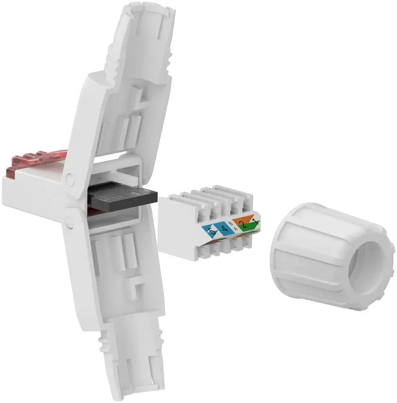 Conectica - Mufa rețea RJ45 8P8C UTP Cat6 Goobay 65942, conectare fără scule, AWG22-24, standard 250MHz.