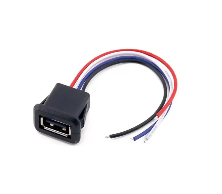 Conectica - Mufa USB2.0 mama panou tip A 1 port gabarit mic 18xH10mm 4 fire OEM