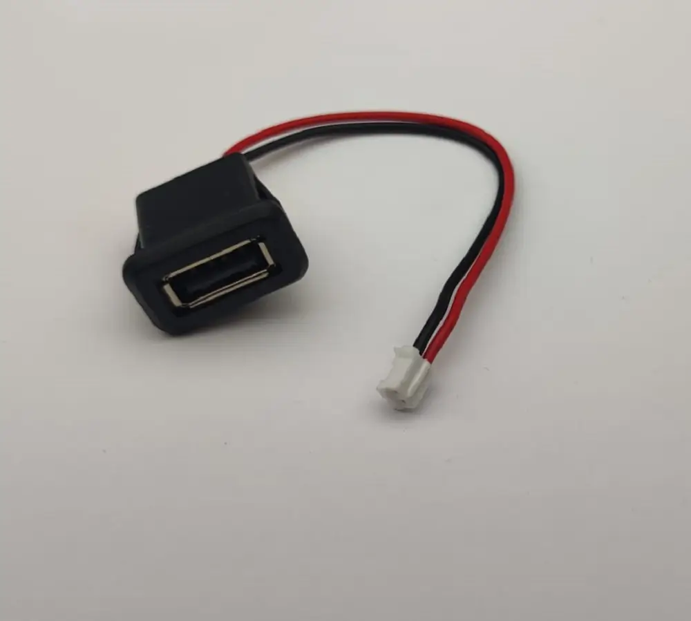Mufa USB2.0 mama panou tip A 1 port gabarit mic 18xH10mm 2 fire OEM [1]