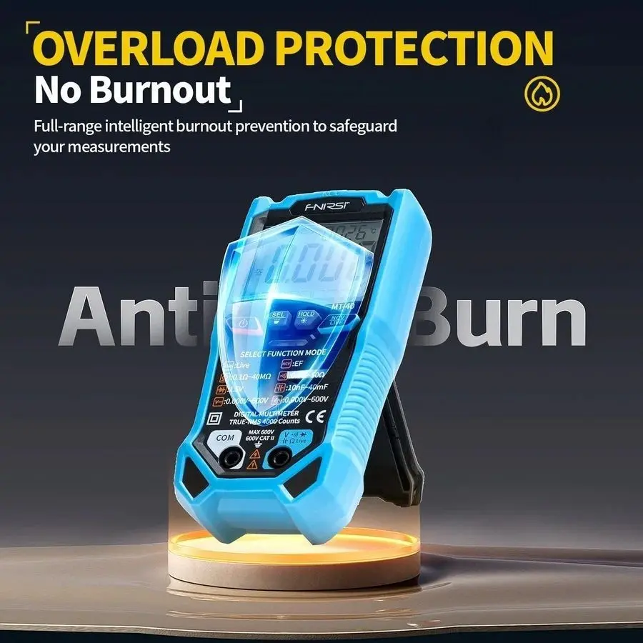 Multimetru digital Smart FNIRSI MT-40 auto-range True RMS afisaj iluminat tester tensiune NCV 600A – IoElectronice.ro [3]