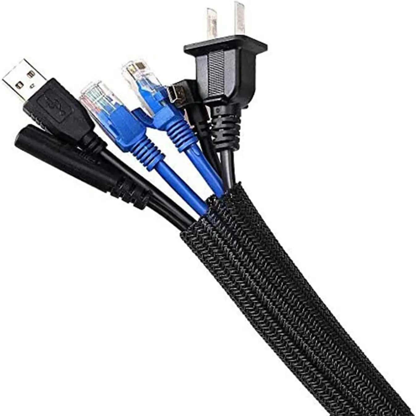 Computer-laptop - Organizator cabluri tresa poliester max. 8.0mm 5m negru – IoElectronice.ro