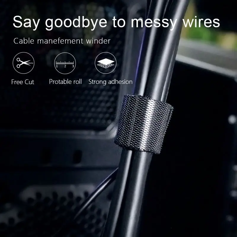 Organizator de cabluri Banda Velcro Well 3m x 1.5cm negru ORG-CABLE-T0103BK-WL – IoElectronice.ro [7]