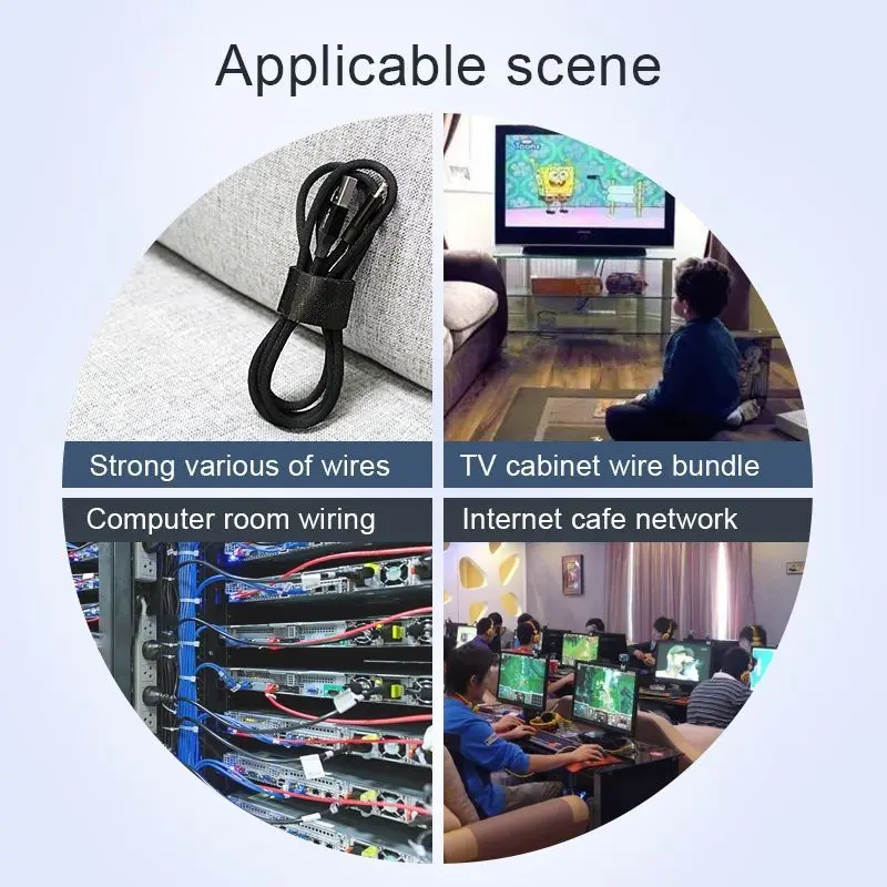 Organizator de cabluri Banda Velcro Well 3m x 1.5cm negru ORG-CABLE-T0103BK-WL – IoElectronice.ro [6]