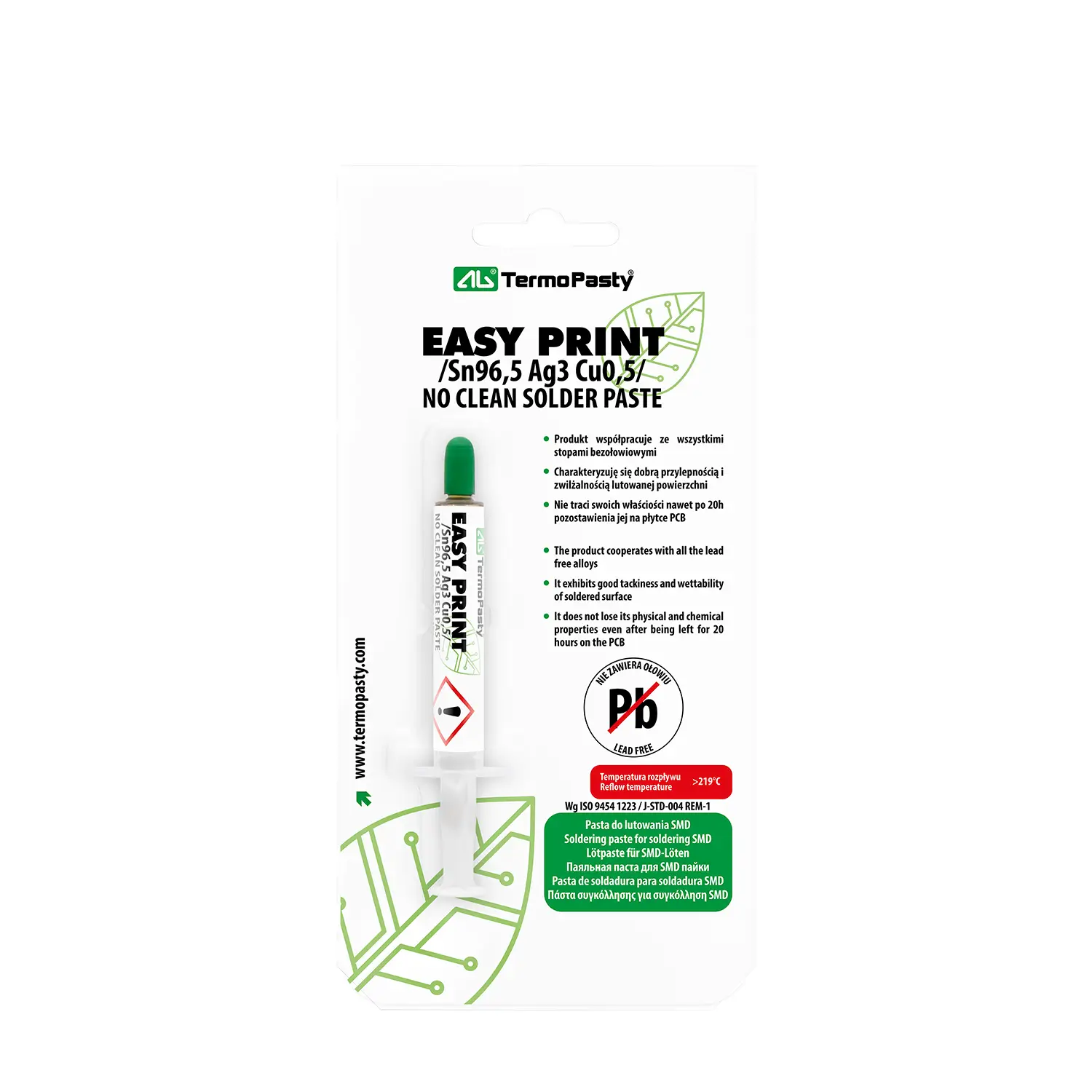 Pasta de lipit Easyprint Sn96.5 Ag3 Cu0.5 – Lipire SMD fără plumb, calitate înaltă, aplicație precisă, sigură și fiabilă [1]
