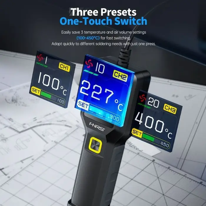 Pistol cu aer cald 550W pentru dezlipit FNIRSI SAG-55 S - IoElectronice.ro [3]