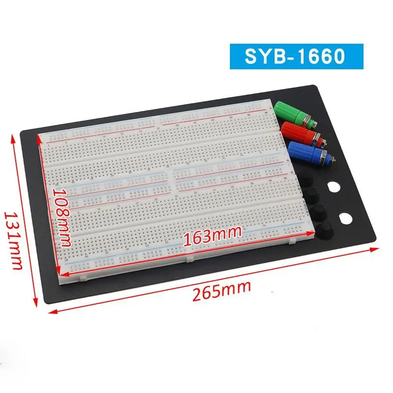 Scule mentenanta - Placa test Breadboard OEM 1660 puncte conectare 20-29AWG 300V/3-5A, ideală pentru prototipare electronică.