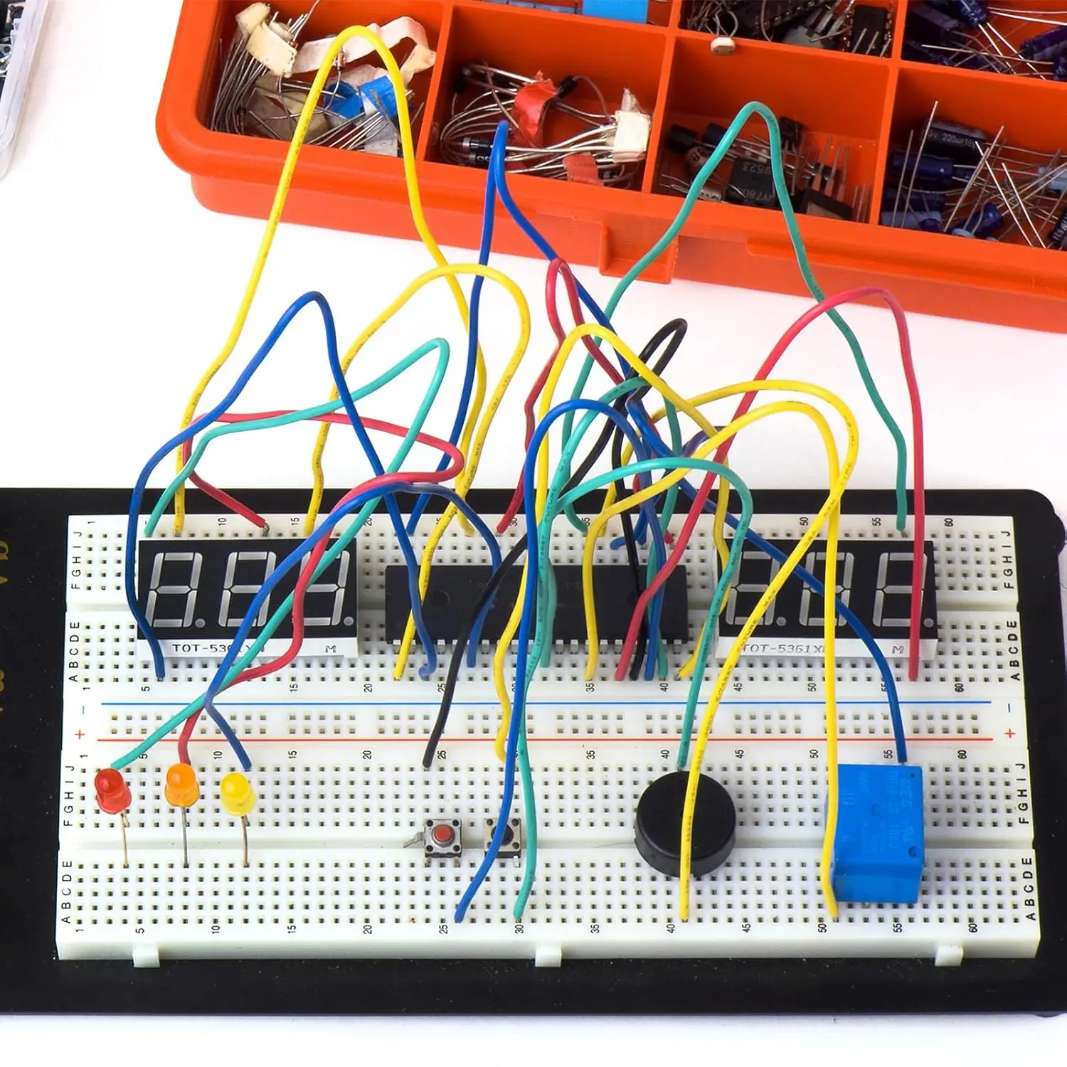 Placa test Breadboard OEM 2760 puncte conectare 20-29AWG 300V/3-5A, lungime 830mm, tip prototipare. [5]