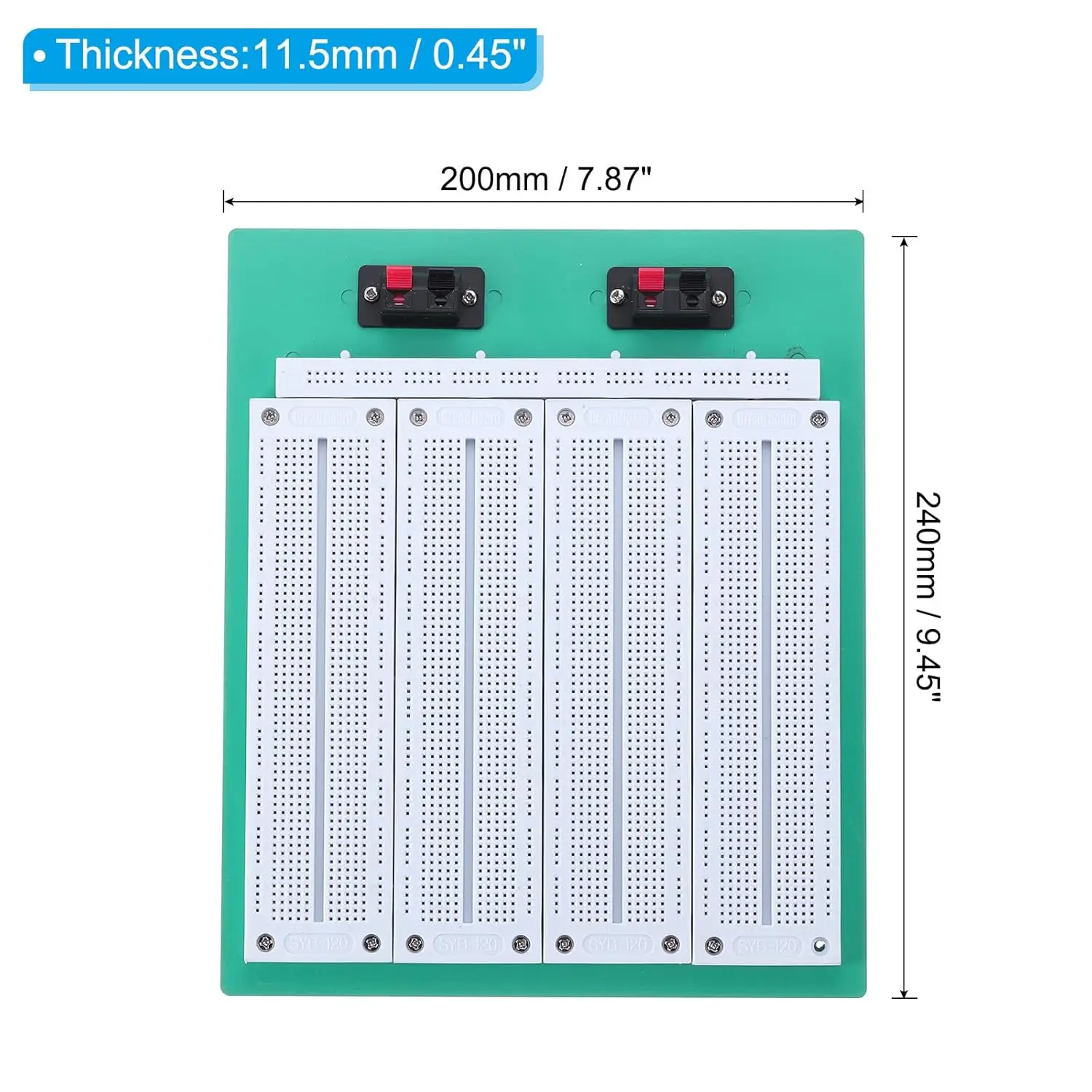 Placa test Breadboard OEM 2760 puncte conectare 20-29AWG 300V/3-5A, lungime 830mm, tip prototipare. [1]