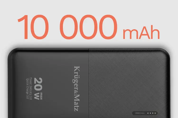 Power Bank 10000mAh Li-Poly QC3.0/PD USB TYPE C 20W KM0904 [5]