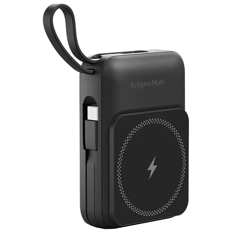 Power Bank inductie Kruger&Matz KM0913-B 10000mAh Li-ion Mag Safe wireless 15W / USB-C 20W / USB-A 22.5W / Lightning 10W – IoElectronice.ro [4]