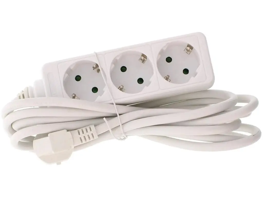 Prelungitor 3 prize 10m, 16A, 3500W, cablu 3xG1.5mm², Alb, IP20, Well EXTS-3S10M-WL [1]