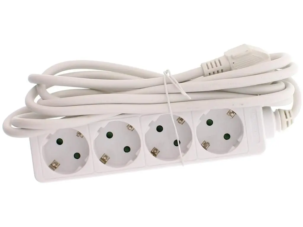Prelungitor 4 Prize Schuko, 3m, IP20, 16A, 3500W, Interior, Alb, Siguranță și Performanță [1]