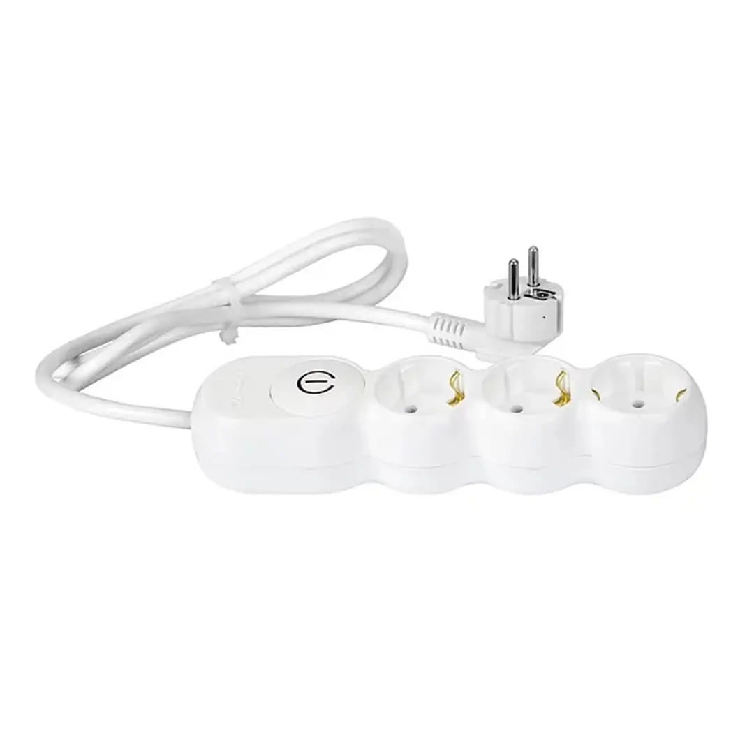 Electrice - Prelungitor electric 3500W 3G1.5 alb 3 prize 3m cu intrerupator Wconn AL3115A03 – IoElectronice.ro