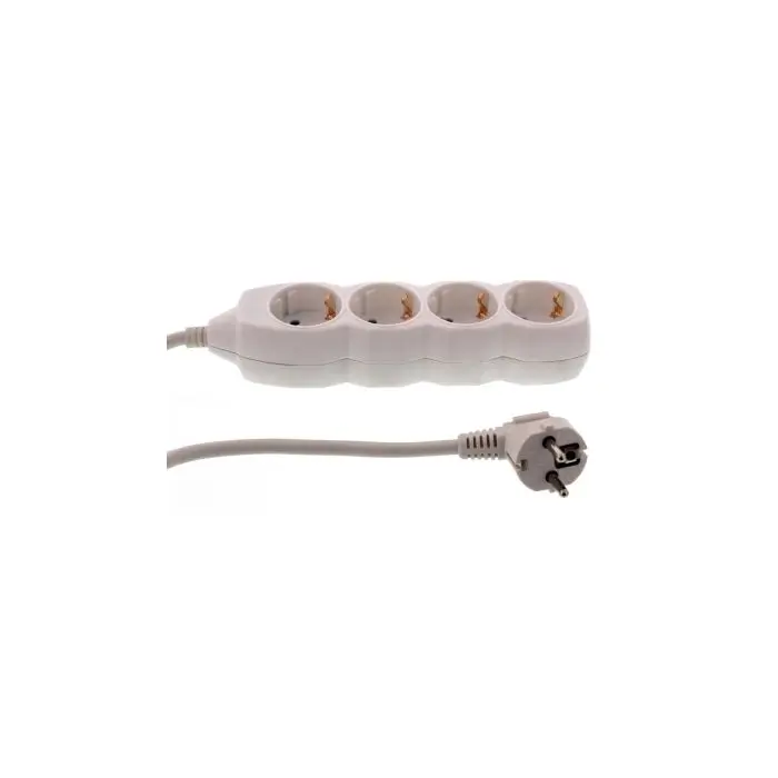 Prelungitoare electrice - Prelungitor Well 4 prize 1.5m cablu 3x1.5mmp 3500W 16A alb EXTS-4S1.5M/02-WL – IoElectronice.ro