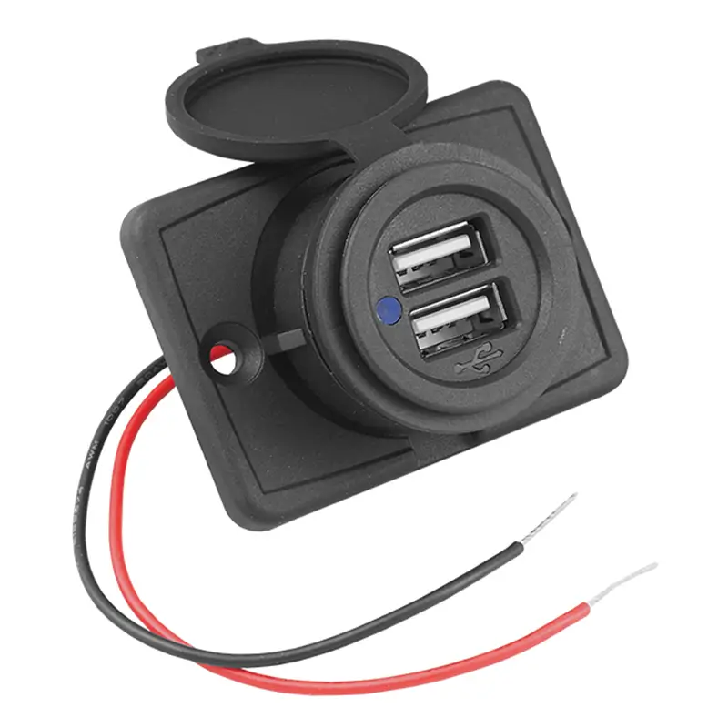 Alimentatoare auto - Priza auto 12V/24V 2x USB 5V /2.4A 60x45x40mm LTC LXG522 - IoElectronice.ro