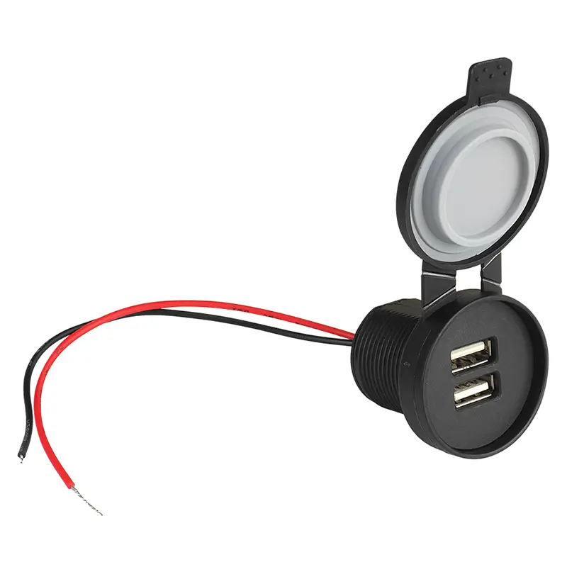 Alimentatoare auto - Priza auto /moto /barca IP67 2x USB 5V /2.4A 42x42x44mm LTC LXG531 - IoElectronice.ro