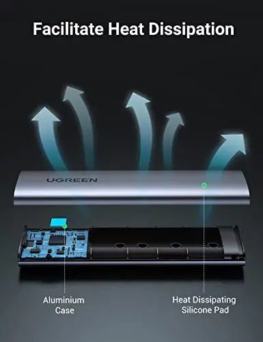 RACK extern Ugreen CM400 10902 SSD M.2 NVMe/PCIE 2280/2260/2242/2230 cablu 50cm USB-C tata-tata [1]