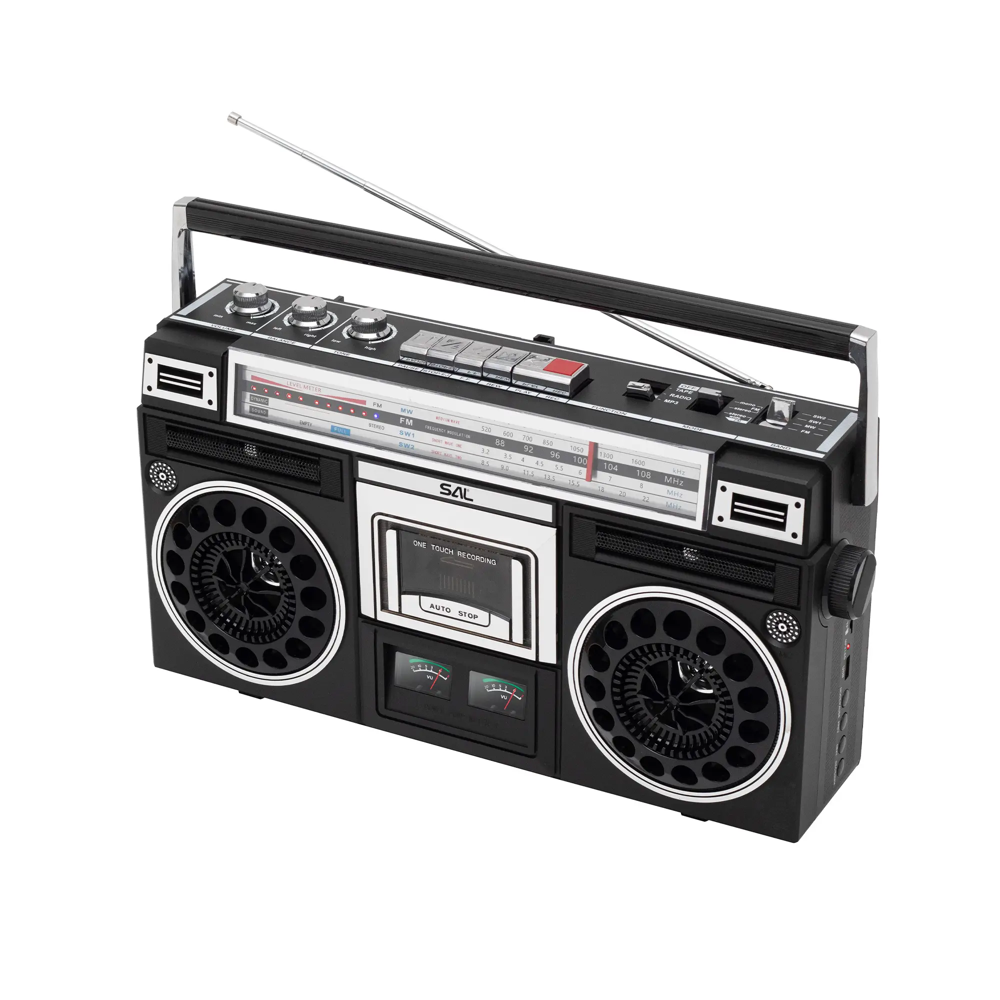 Radiouri MP3 MP4 - Radio Casetofon Retro BROOKLYN stereo MP3 / bluetooth / USB / microSD SAL RRT BROOKLYN