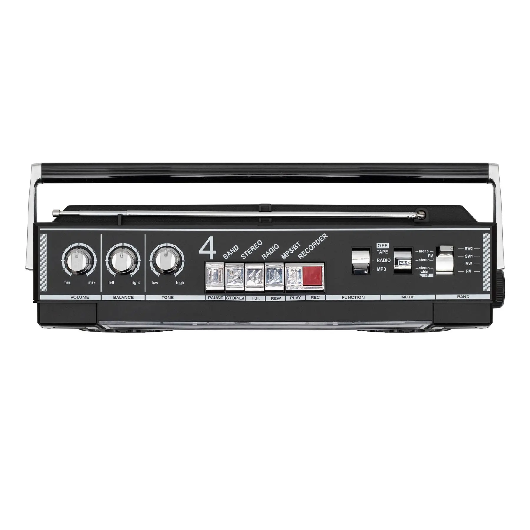 Radio Casetofon Retro stereo MP3 Bluetooth USB SAL Somogyi Audio Line negru [2]