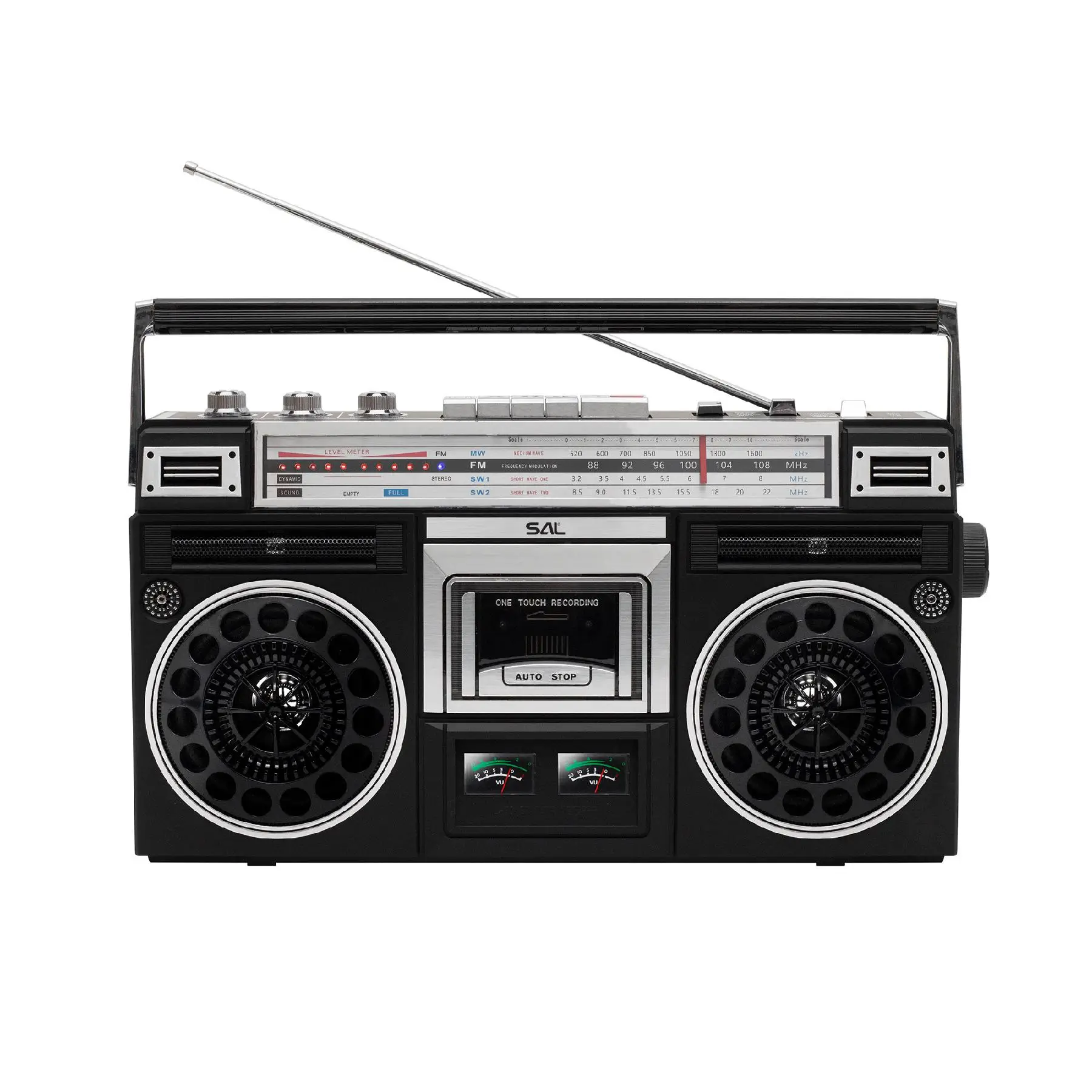 Radio Casetofon Retro stereo MP3 Bluetooth USB SAL Somogyi Audio Line negru [1]