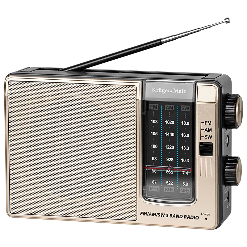 Audio-video - Radio portabil analog AM/FM/SW Kruger&Matz KM0830, dimensiuni 205x63.2x130mm, putere 3W