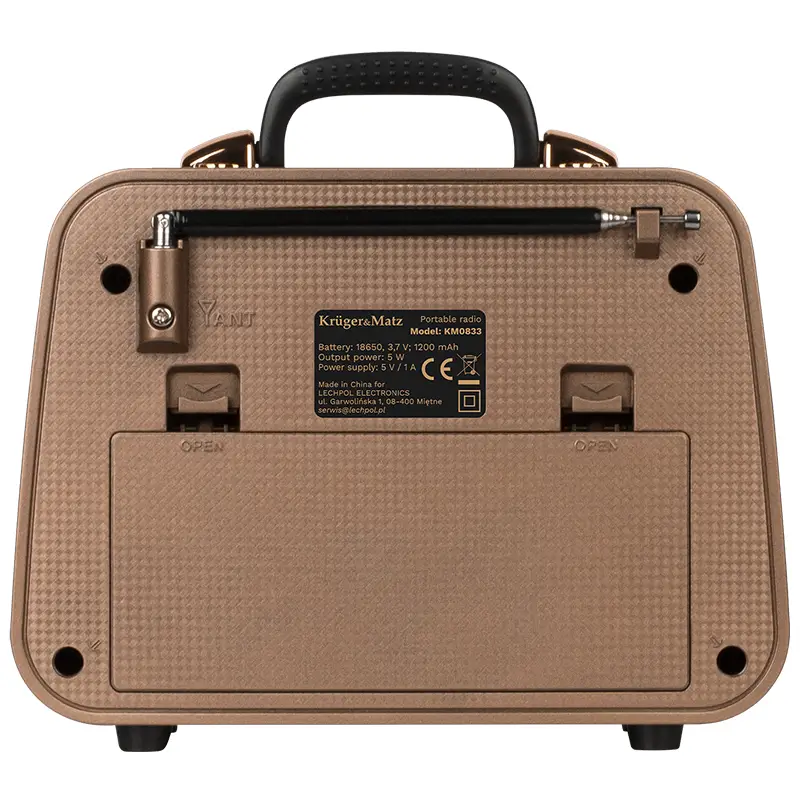 Radio portabil analog AM/FM/SW 5W Kruger&Matz KM0833, dimensiuni 185x77.5x150mm, ideal pentru utilizare în aer liber [2]