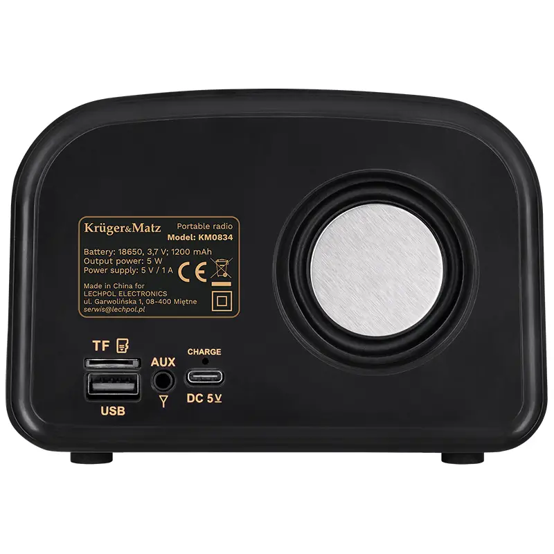 Radio portabil analog AM /FM /SW 5W 185x77.5x150mm Kruger&atz KM0834 - IoElectronice.ro [4]