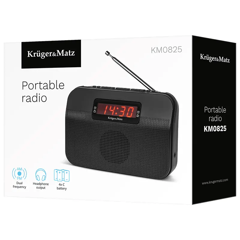 Radio portabil FM/AM Ceas Alarmă Kruger&Matz KM0825 – IoElectronice.ro [4]