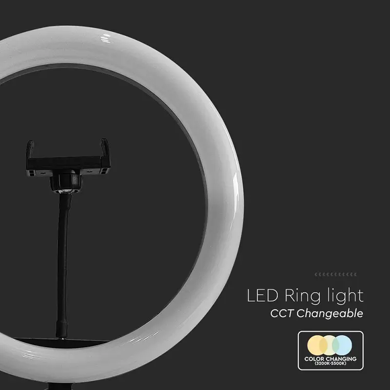 Selfie LED 7W 3200-5500K Ring Light 10" 3in1 cu alimentare USB V-tac SKU-23048 - IoElectronice.ro [5]