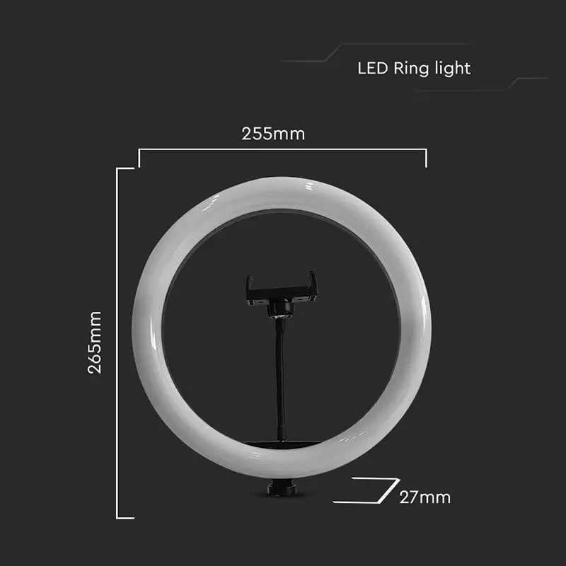Selfie LED 7W 3200-5500K Ring Light 10" 3in1 cu alimentare USB V-tac SKU-23048 - IoElectronice.ro [6]