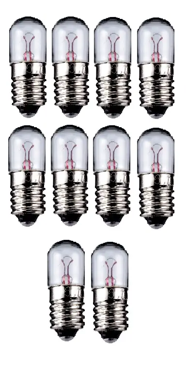 Electrice - Set 10 becuri 6.3V 0.32A 2W dulie E10 Goobay 9599-10 – IoElectronice.ro
