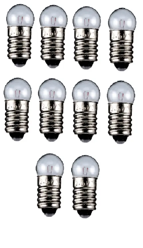 Electrice - Set 10 becuri E10 12V 100mA glob Goobay 9592-10