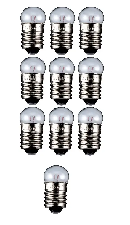 Becuri - Set 10 becuri E10 6V 400mA tip glob incandescent Goobay 9581-10