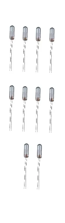 Becuri - Set 10 becuri miniatura T1 1/4 12V/DC 0.9W 75mA incandescent 11.7x4.1x25.4 mm Goobay 9345-10 – IoElectronice.ro