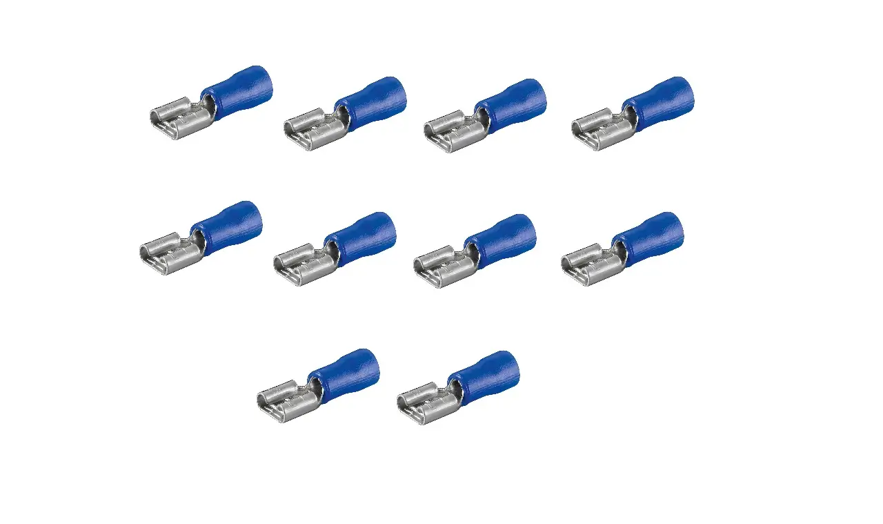 Mufe papuci - Set 10 papuci conectori mama albastru 6.4x0.8mm Goobay 17004-10 – IoElectronice.ro