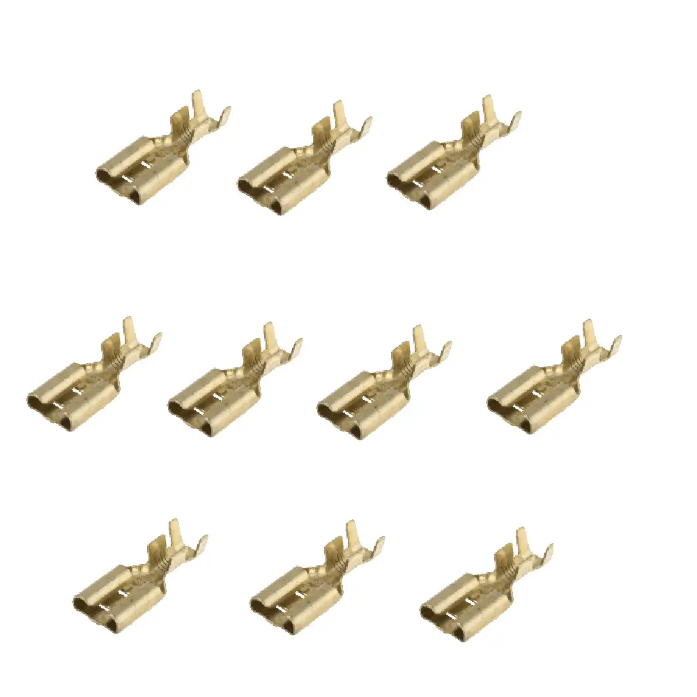 Conectica - Set 10 papuci plata 9.5mm x 1.2mm mama 3/6mm2 de crimpat pe cablu VOGT IMP 3670.11.00.9-10
