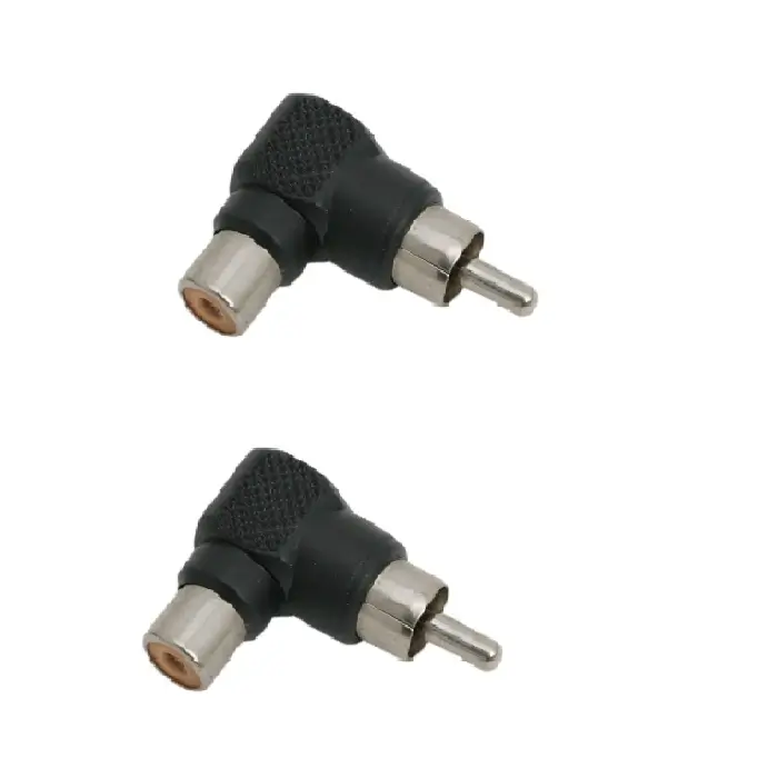Adaptoare RCA - Set adaptoare RCA tata 90 grade la RCA mama M'N'C 05733-2, lungime 20cm, pentru conexiuni audio-video.